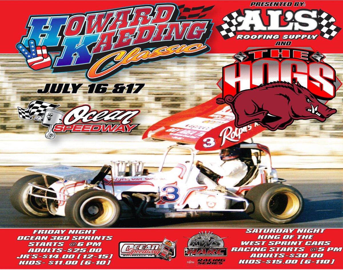 NARC410 (@narc410) on Twitter photo The two night Howard Kaeding Classic at <a href="/Ocean_Speedway/">Ocean Speedway</a> kicks off tonight!
The NARC-KWS $5,000 to win $1,000 to start portion is tomorrow!
Fans, you can still purchase tickets online or get them at the gate.
Online tix 🎟👇
eventsprout.com/events/ocean-s… The two night Howard Kaeding Classic at <a href="/Ocean_Speedway/">Ocean Speedway</a> kicks off tonight!
The NARC-KWS $5,000 to win $1,000 to start portion is tomorrow!
Fans, you can still purchase tickets online or get them at the gate.
Online tix 🎟👇
eventsprout.com/events/ocean-s…