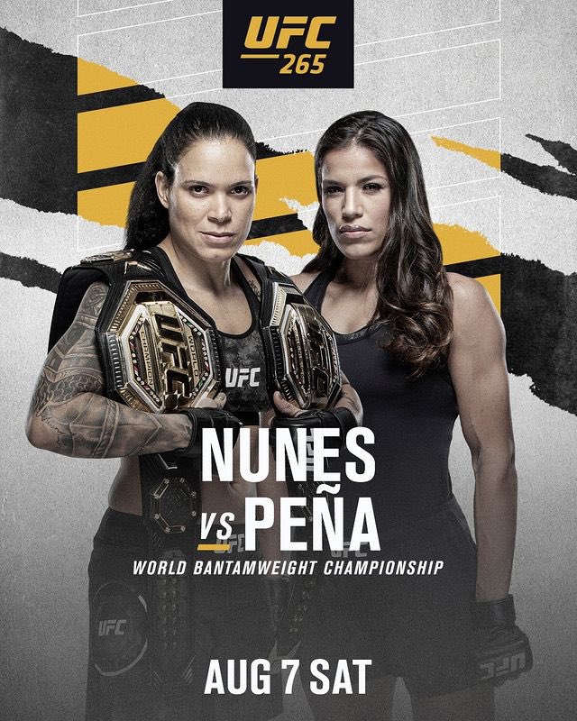 What are the chances of an upset? Amanda Nunes vs Julianna Pena UFC 265 Aug 7th! https://t.co/jqVLAsQYnl via @YouTube #UFC265 #WMMA #MMA #UFC https://t.co/oD1LEMMKkb