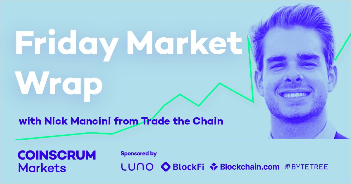 coinscrum's tweet photo. 👇Watch NOW Friday Market Wrap🔥

Nick Mancini, CCO, @TradetheChain joins us to wrap up the week, chew on the hottest news, and take a look at the sentiment and technical charts for #ETH and #BTC

https://t.co/tOea9gwYIY
https://t.co/WSuaIgDFvV https://t.co/kiKDvg4xJd