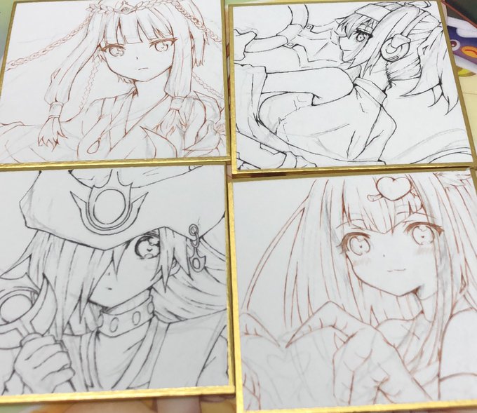 水面のアレサと乱破小夜丸とサイマジとお題箱からハーピィ・ガールちゃん〜
色は今度塗る 