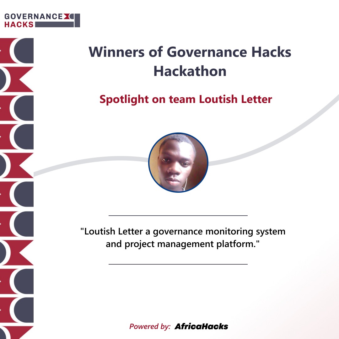 afri_hacks's tweet photo. Team Loutish Letter worked on a project to aid project management. #GovernanceHacks #WinnersofGovernanceHacks 🏆🏆 https://t.co/GfmD2iJxuB