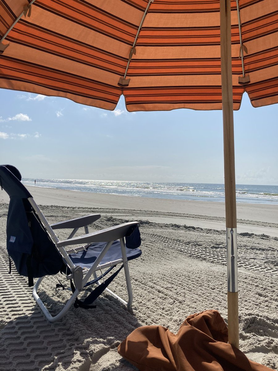 I was impressed and felt slightly guilty seeing so many early joggers on the beach. I then sat down and read my book and the guilt faded. I hope you are all recharging however you need to. #PhysEd #BeachTherapy