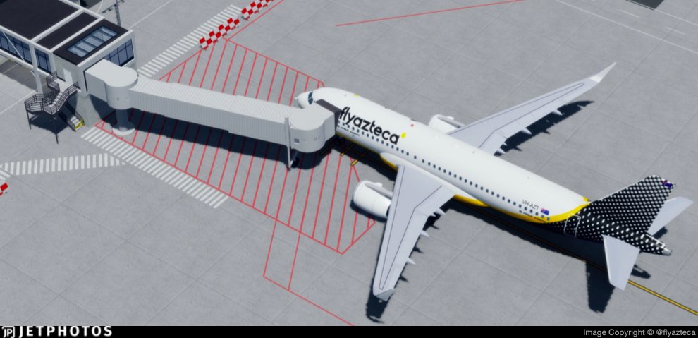 JetPhotos_RBLX's tweet photo. An Airbus A320neo from FlyAzteca parked at a gate at Dansbury International Airport. https://t.co/3IQDUyxP2d