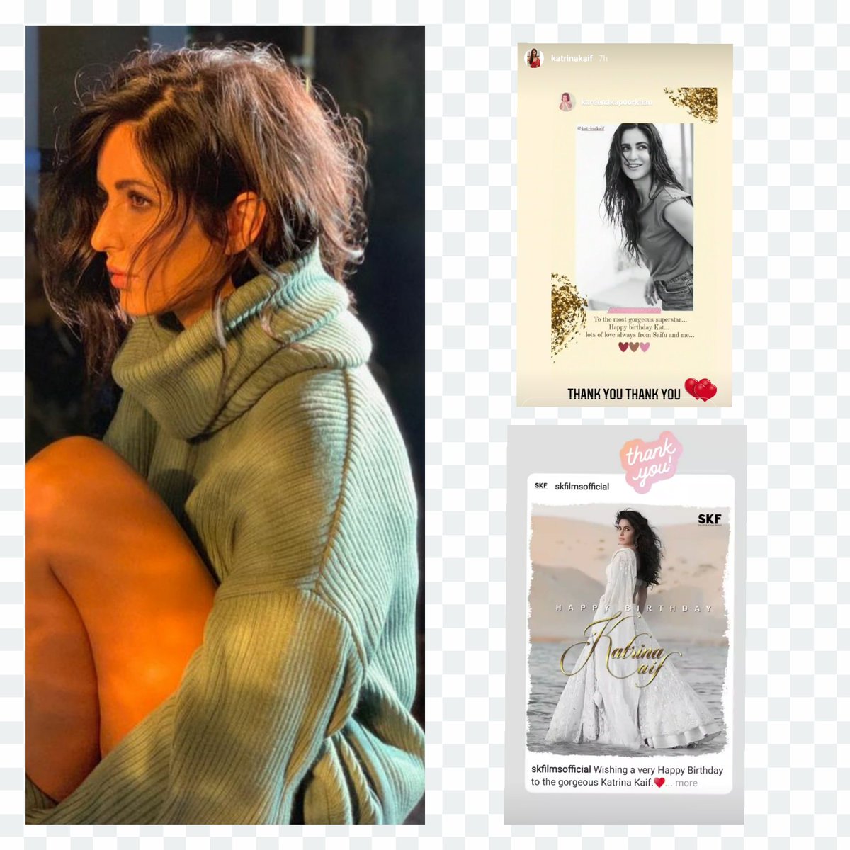 DPSKANDKK1's tweet photo. And #KatrinaKaif is replying them, she says:" Thank you."  and others. #HBDKatrinaKaif 
Post she is also replying to #KareenaKapoorKhan on her story! 
@yrf @SKFilmsOfficial https://t.co/a7QL4cVaId