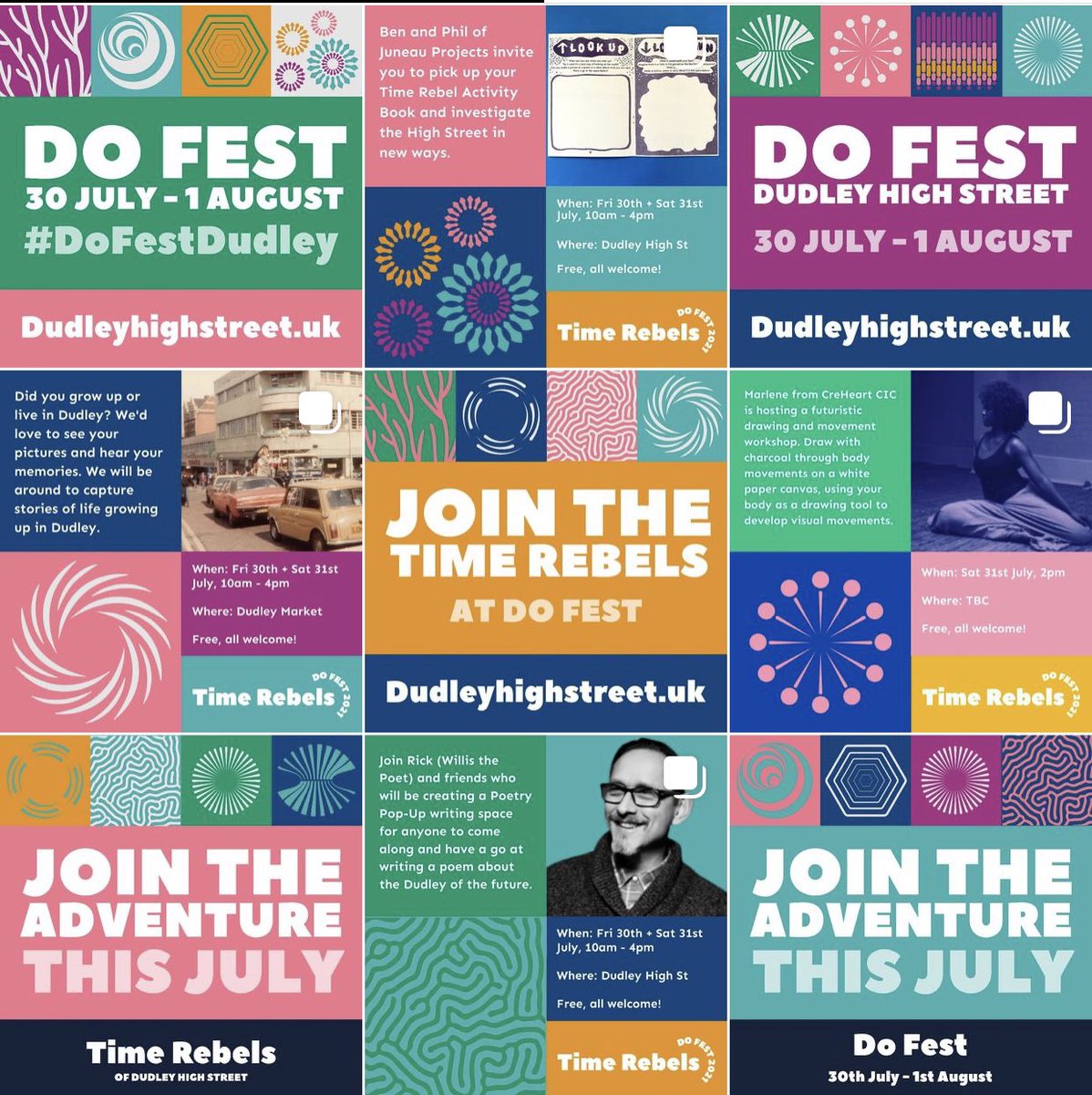 dudleycreates's tweet photo. Oooh the @colabdudley insta feed is so pretty at the moment - thank you to the lovely colourful branding work of @sister_minor for our #DoFest and #TimeRebel projects 💚

Follow us for info >  https://t.co/pFpPTP4ED0 https://t.co/8Ypr3Mj5gu