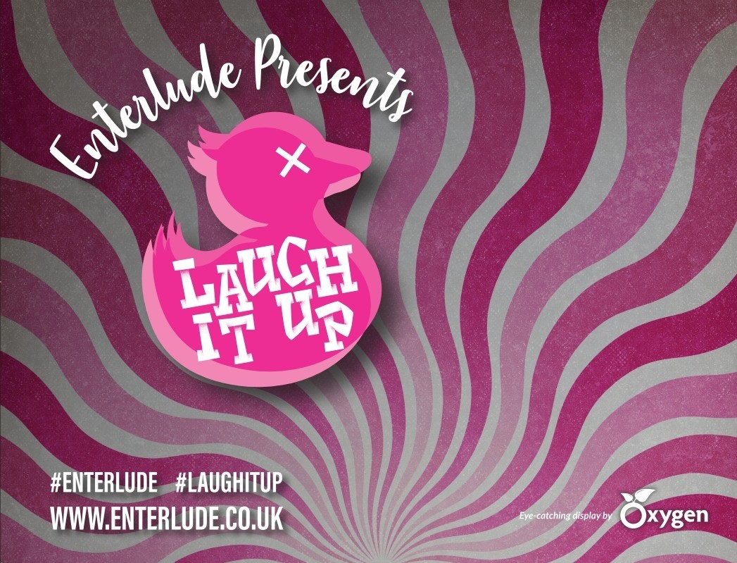 Enterlude_UK's tweet photo. We love our new #laughitup comedy backdrop
Thanks to @OxygenGraphics it's will to look so cool on stage behind @EdGambleComedy @GaryDelaney @SimonBrodkin @scottbcomedyuk @dalisochaponda @FrizFrizzle @JackGleadow @goodkidscomedy @BarbaraNice
https://t.co/NLR35VEVZb
#enterlude https://t.co/2XSDRuJHu2