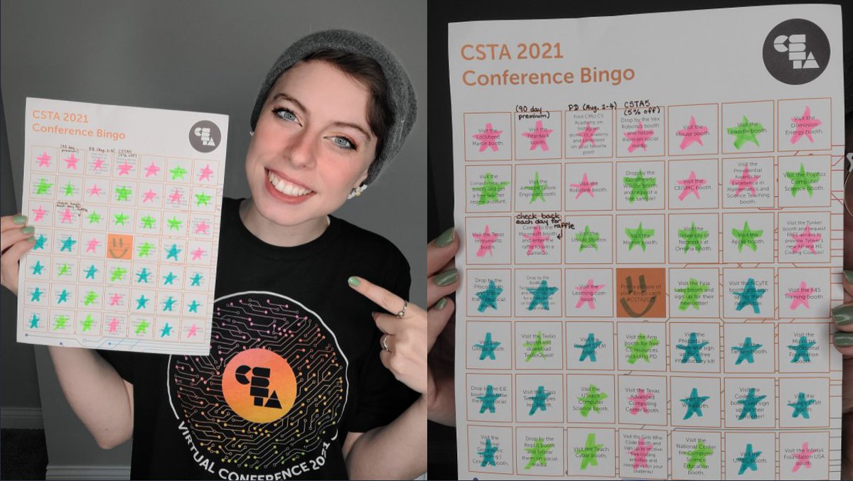 𝔻𝕒𝕪 𝟛 𝕠𝕗 ℂ𝕊𝕋𝔸𝟚𝟘𝟚𝟙
Filled out my BINGO card!😊
#CSTA2021
