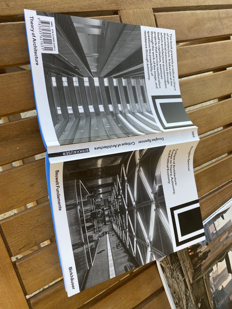 I finally took the wrapper off of @ytheory1’s Critique of Architecture… halfway through.. some really clear and excellent work here, the 2nd essay ‘Habitats for homo economicus’ will certainly be joining the <a href="/EA_RCA/">RCA Environmental Architecture</a> readings…  the Forward from David Cunningham as sharp as ever