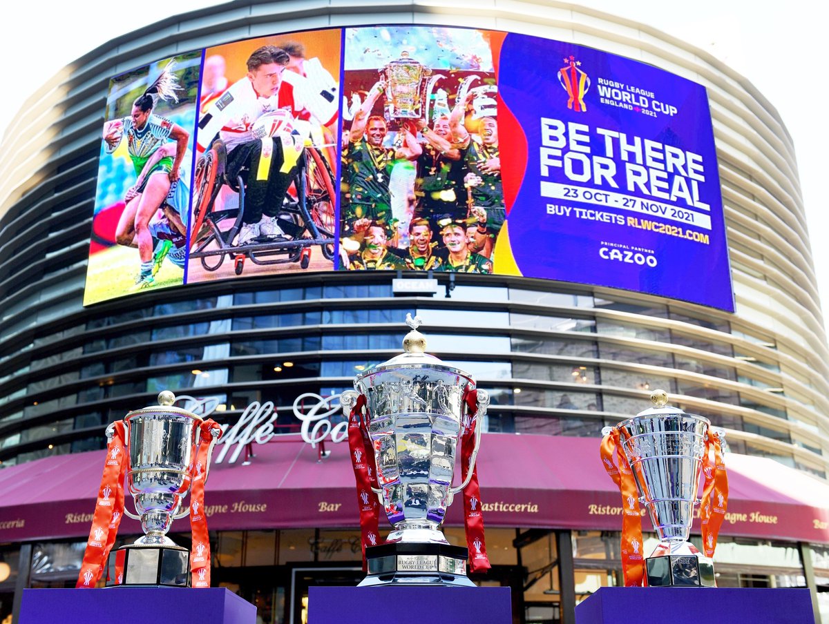 rugbyleaguewcup's tweet image. Look mum I’m on TV! 📺

@OceanOutdoorUK, helping us spread the word about Rugby League World Cup 2021 @westfieldlondon