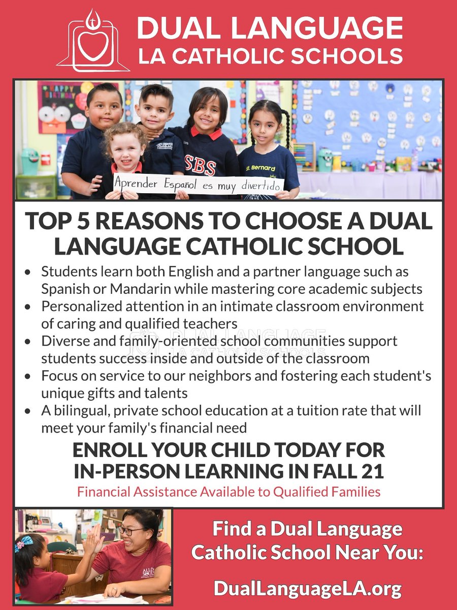 DualLanguageLA's tweet image. Immersion students attain the same level of competence not only in language skill but in standard subjects as well. Furthermore, Immersion students develop the critical thinking needed to exceed standards much earlier than their peers.  

Find out more at DualLanguageLA.org