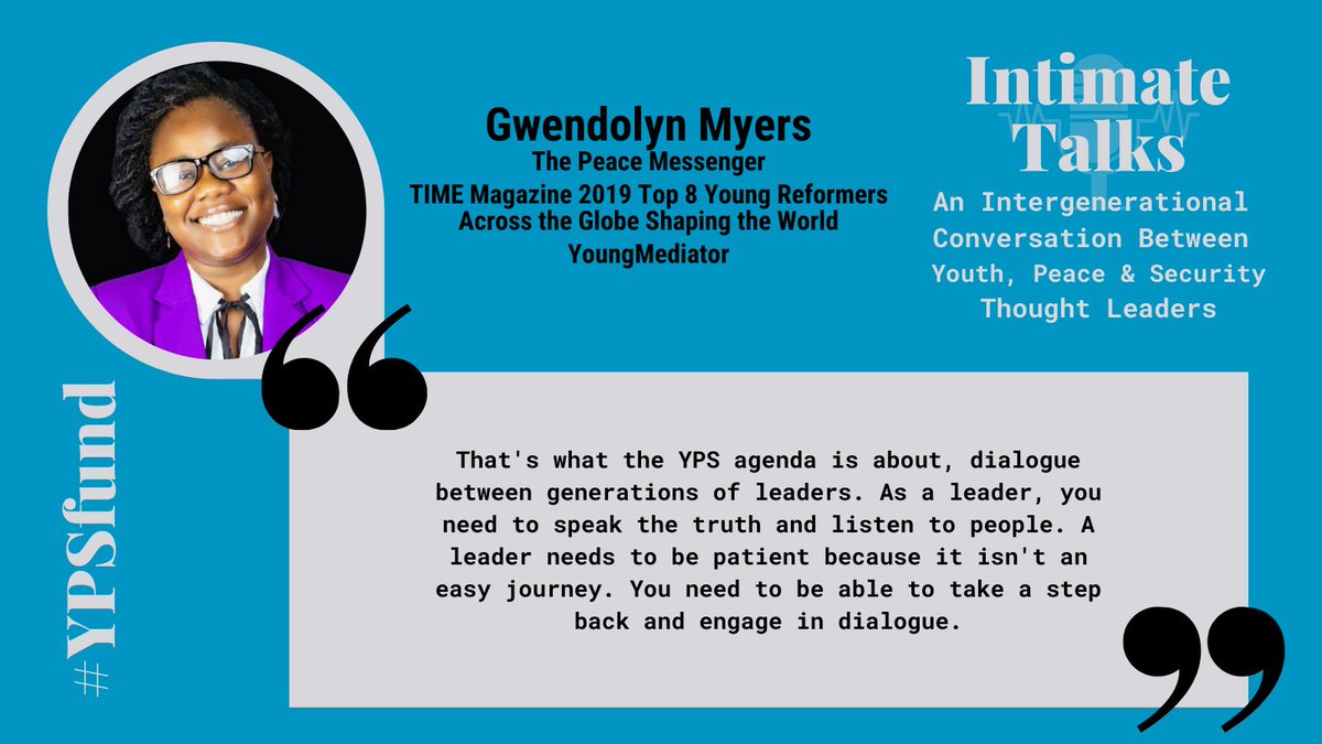 YPSfund's tweet image. @GwendolynMyers on mentorship

#IntimateTalks #YPSfund