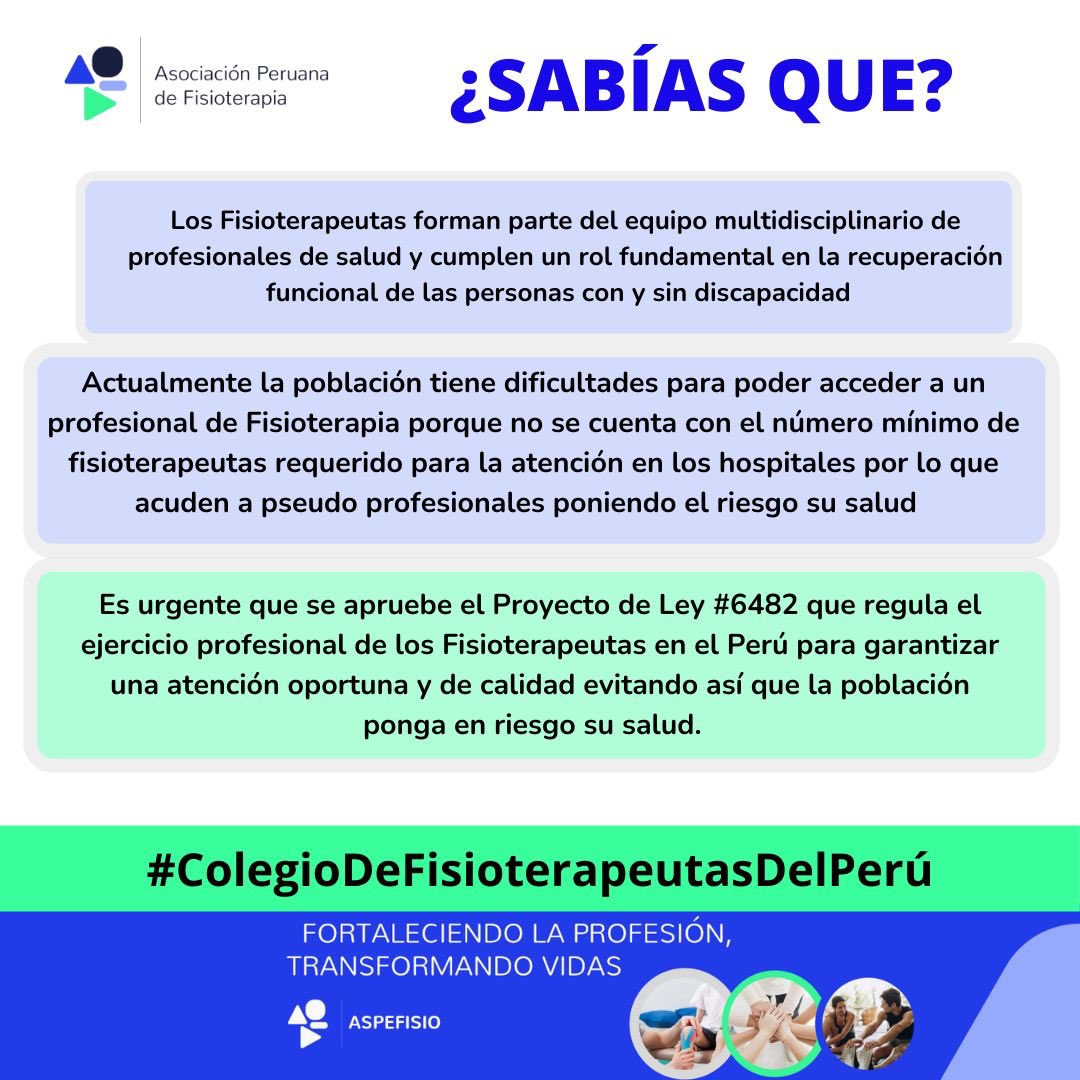 RocioPizarroAn's tweet photo. @ASPEFISIO @congresoperu Hoy , #vierne16aprobación: #PL6482 https://t.co/zPm8sO0dxe