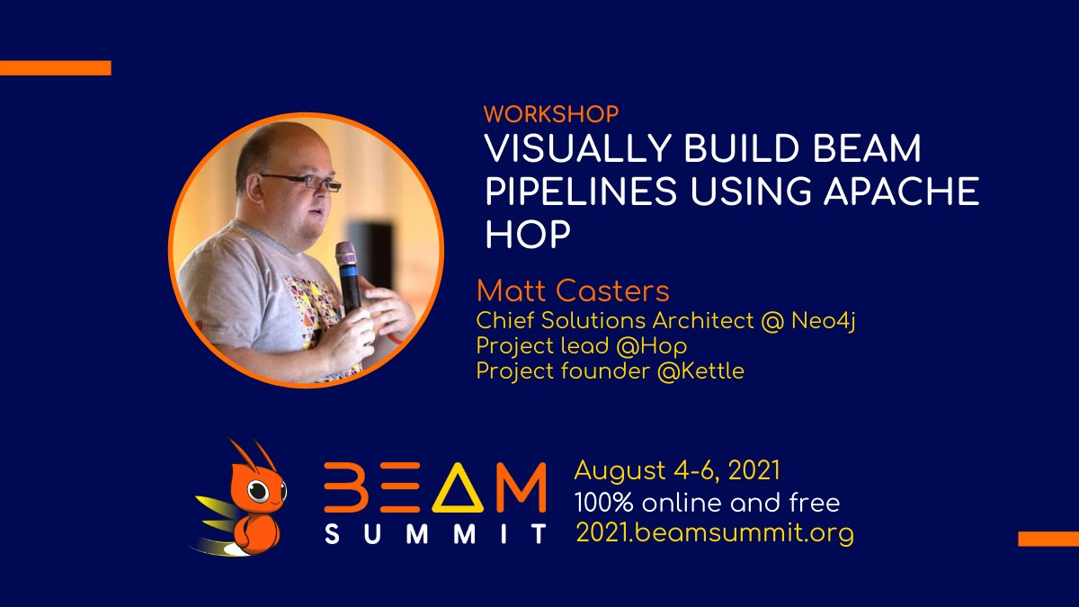 Don't worry, no prior knowledge of @ApacheHop or @ApacheBeam is required to follow this workshop. @mattcasters will cover best practices for version control, unit testing, integration testing and much more.

You can find more at: 2021.beamsummit.org/sessions/visua…

#StreamingAnalytics #Data