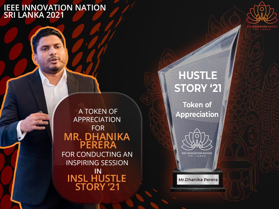 IEEEINSL's tweet photo. We are very much grateful to Mr. Dhanika Perera for joining us in INSL Hustle Story 2021 with the 'Story of 10 Million'. Thank you for sharing your journey with us and your insights into this topic were fascinating.
#IEEE #INSL #HustleStory #10m https://t.co/2x7ro1JiuK