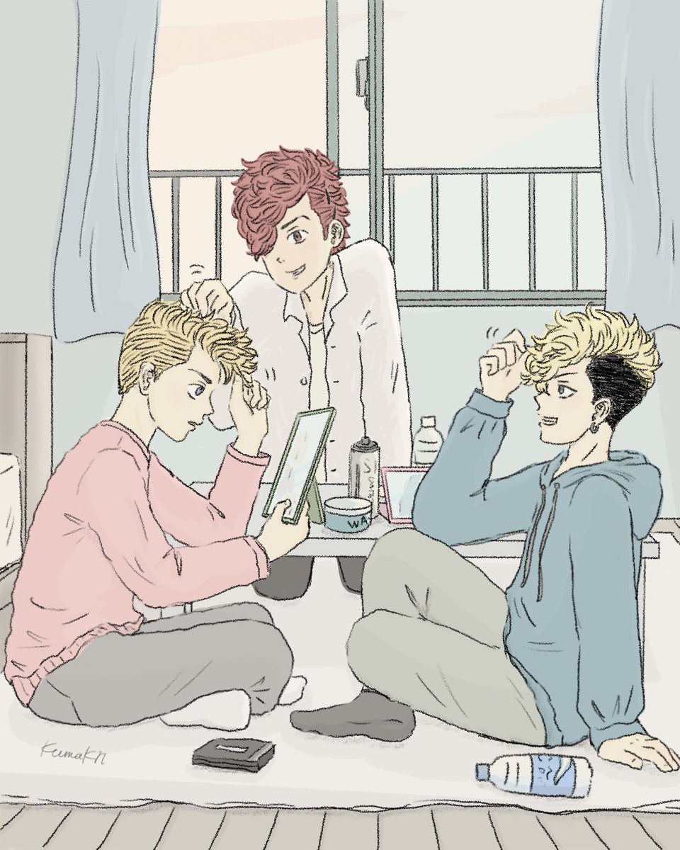 リーゼント/ダウンフロントわちゃわちゃ男子会 #東卍FA #東京