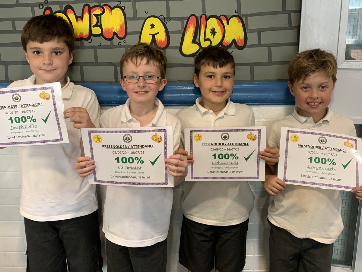 MissMJones2's tweet photo. Llongyfarchiadau enfawr I’m criw yma. Presenoldeb 100%.  Congratulations to this group, 100% attendence. #teuluCurig https://t.co/oKPNT8gLqH
