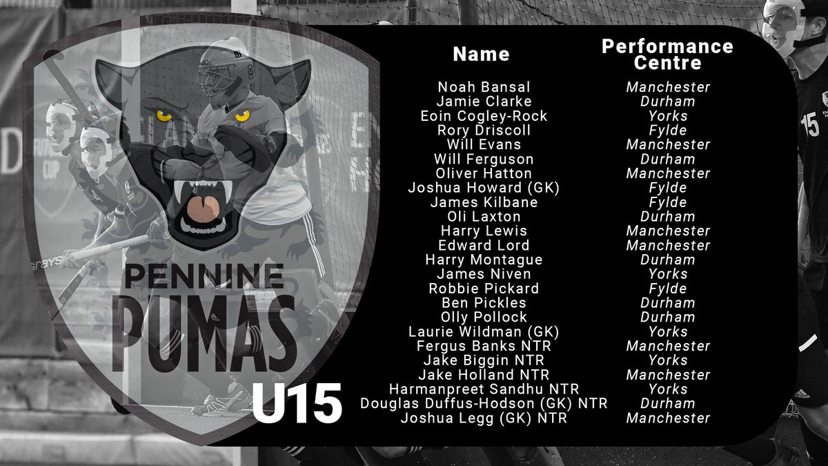 EnglandHockey's tweet image. ⚫️ The Pennine Pumas squads are also in 👇