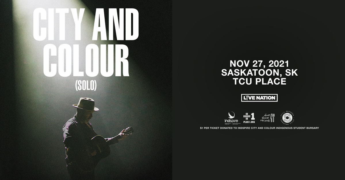 tcu_place's tweet image. 📢 ON SALE NOW!! City and Colour - November 27, 2021.

🎟️ Get your tickets at 1l.ink/VVTCLJ2, by ☎️ 306-975-7799 or at the Box Office, Monday through Friday from 9:30AM - 1PM. 

#TCUPlace #CityAndColour #DallasGreen #LiveMusic #YXEEvents #Saskatooning