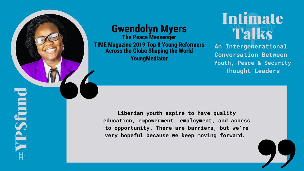 YPSfund's tweet image. #IntimateTalks #YPSfund @GwendolynMyers