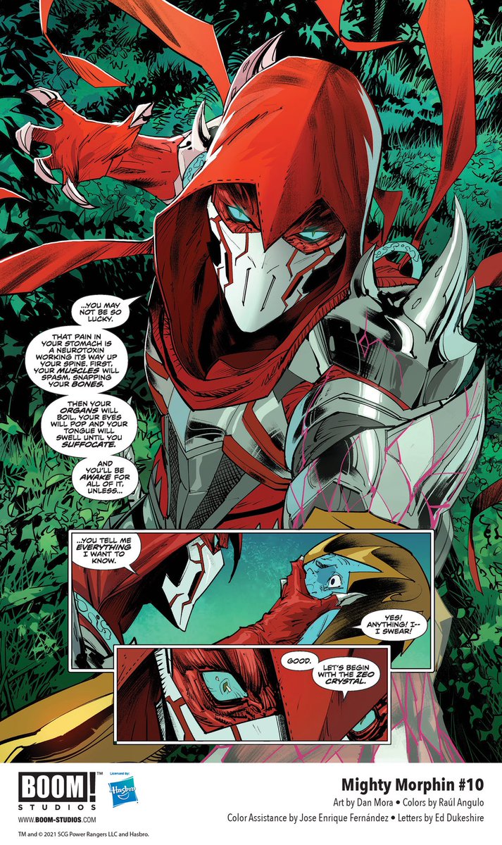 Mighty morphin #10 preview, out August 11, colors by Raúl Angulo 