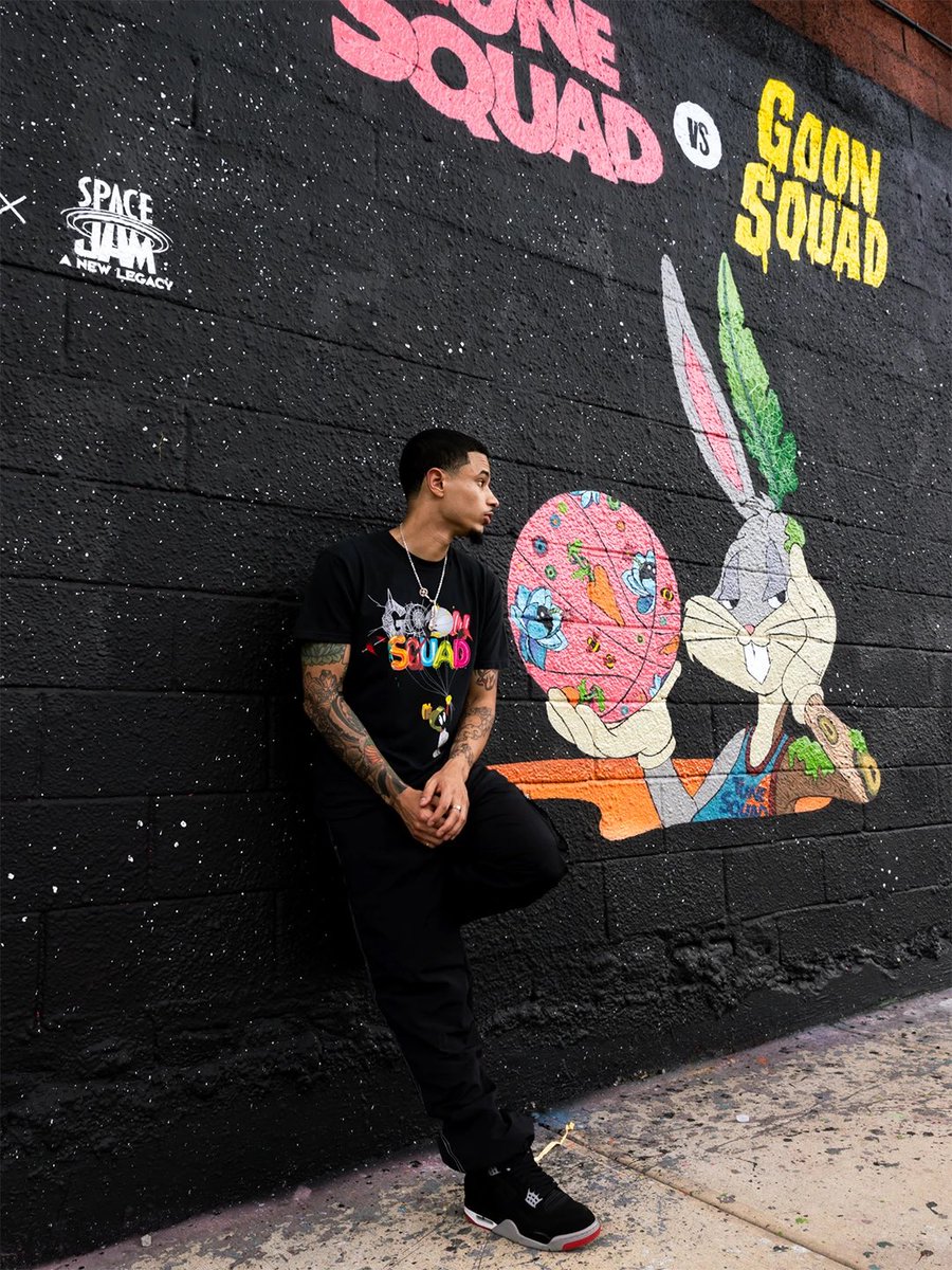 I watched Space Jam almost 100 times as a kid and now I’m booked to model the merch for their new movie life is so crazy 🥲