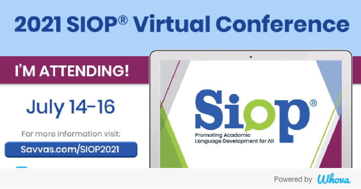 Hi! I'm attending 2021 SIOP® Virtual Conference #SIOPNC2021. Let's start connecting with each other now.  - via Whova event app whova.com/whova-event-ap…