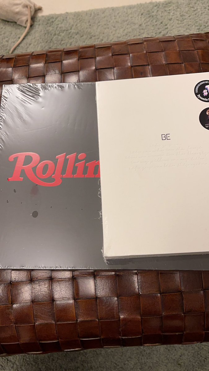 BG8816's tweet photo. This BE album with the Grammy stickers was the first (of 17) I ordered from the US store as a new army + I just got it now along with the RS mags (of 3) cos my dad flew in from SD. Mental. I remember how hyped we all were for these 2 stickers! Good times #BTS_BE #btsrollingstone https://t.co/Ld87Ks9hR2