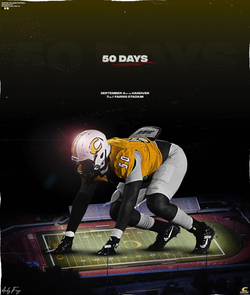 Centre College Football (@centrefootball) on Twitter photo ๐๐ ๐๐๐๐ โ๐๐๐ ๐๐๐๐๐๐
๐
โฆbut whoโs counting?? ๐
#PEV x #NoExcuses ๐๐ ๐๐๐๐ โ๐๐๐ ๐๐๐๐๐๐
๐
โฆbut whoโs counting?? ๐
#PEV x #NoExcuses