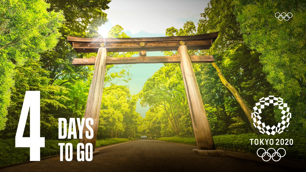 We've officially entered the Olympic week, only four more days until the start of #Tokyo2020!

#Olympics #StrongerTogether