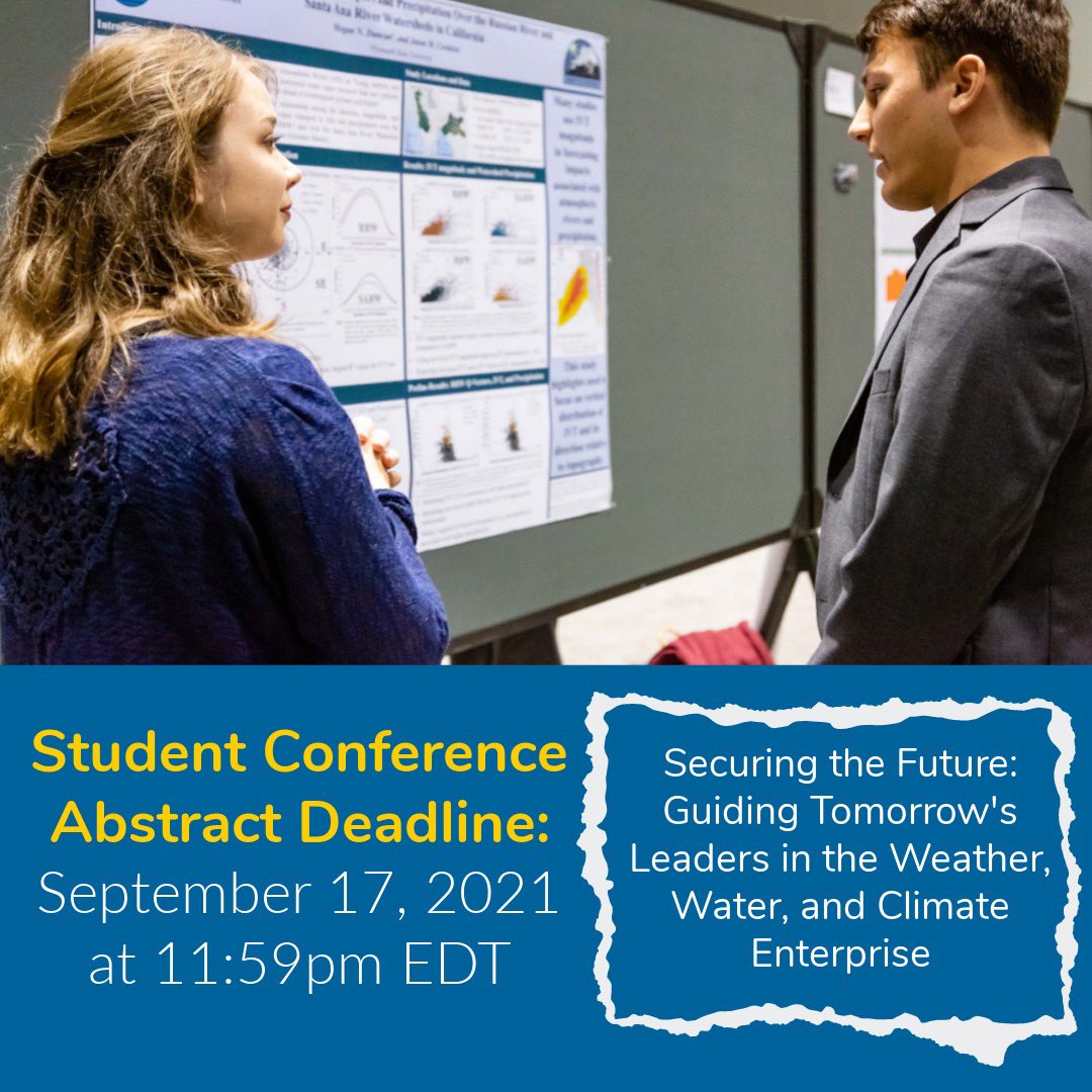 AMSBoSA's tweet photo. We are almost 2 MONTHS away from the AMS Student Conference Abstract Deadline! This is your opportunity to present the research that you have been working so hard on! Have you submitted your abstract yet? #AMS2022 #AMSStudentConference https://t.co/orTzlXUAqG