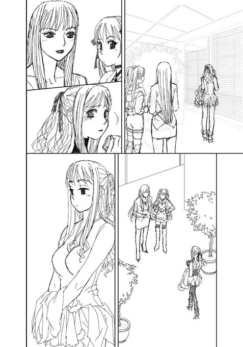 「My doll house」の下描き
台詞フキダシ擬音無し絵その、8

ん〜……着てる服…ちょっと時代遅れ感があぁぁ😅 