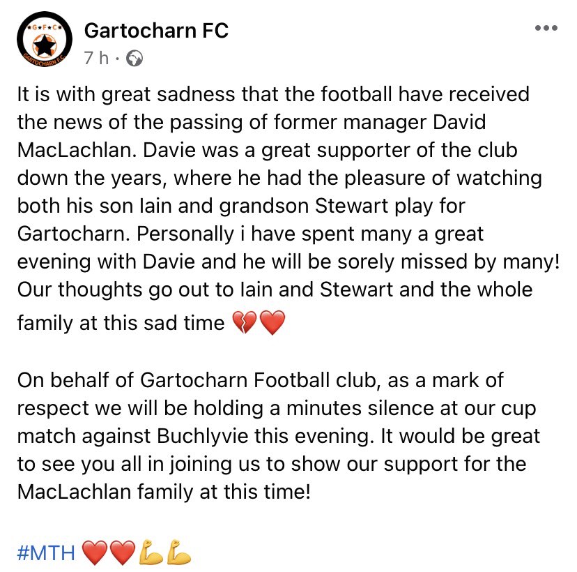 Gartocharn, 7pm ko🧡🖤
