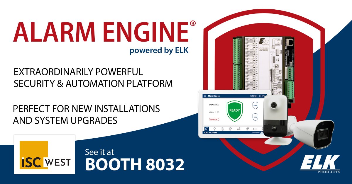 ElkProducts's tweet photo. Are you attending #ISCWest? Be sure to stop by Booth 8032 to get a first look at ELK's #AlarmEngine! #elk #security #automation
https://t.co/BWEi2hLsoX https://t.co/WwPYc5VqWR