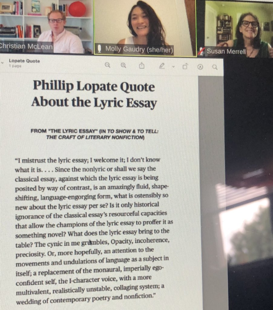 ellelljaytoo's tweet photo. @mollygaudry @SouthampWriters
The Lyrical Essay is a MOOD!! #literarytools #writers 📖✍🏻📚✨
#WritersAreMYRockStars! 💫♥️ https://t.co/0tA8T4jJxN