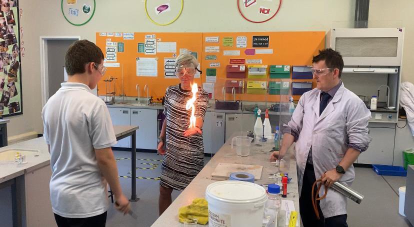 KateGreenSU's tweet photo. Great to visit @EgertonHigh today, meet staff and students, nosy round the learning bus, and be set on fire by Mason (don't try it at home!). https://t.co/lXcLHoXcdL