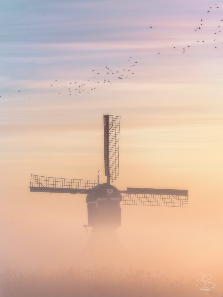 Een heerlijke zonsopkomst bij de #broekmolen in #streefkerk .#alblasserwaard