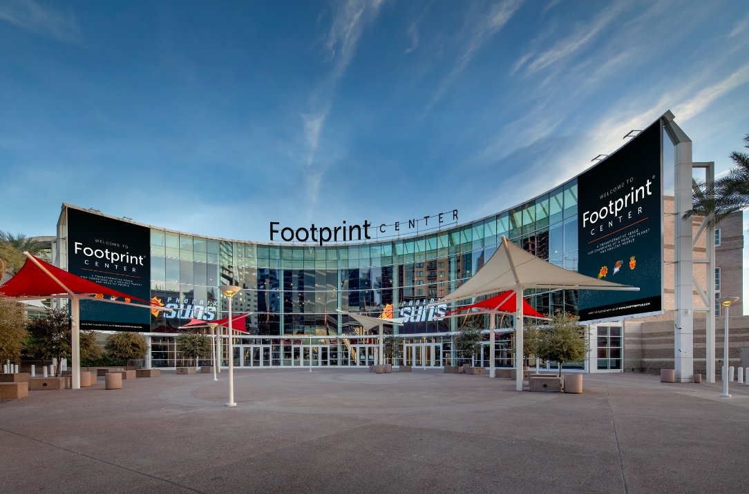 Joey Artigue on X: The @Suns have announced that Phoenix Suns Arena will  now be known as the Footprint Center. Footprint is a local company, focused  on sustainable technology.  / X