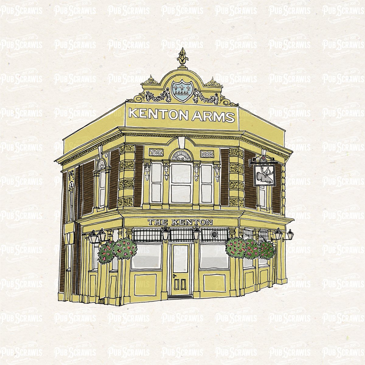 A “traditional British pub with a Norwegian twist” <a href="/thekentonpub/">The Kenton</a> is one of many a Hackney watering hole boasting a great selection of local beer, music and entertainment, this one’s USP appears to be somewhat Scandi by nature however. Skål! 🍻

#Hackney #pub #illustration #art