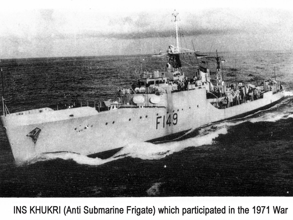 #IndianNavalHistory
 
#OnThisDay in 1958.
#INSKhukri (F 149), a Blackwood-class Anti-Submarine frigate (modified to suit #Indian requirements) was commissioned with Cdr (later Vice Adm) SH Sarma as her #first Commanding Officer #CO (1/n).
