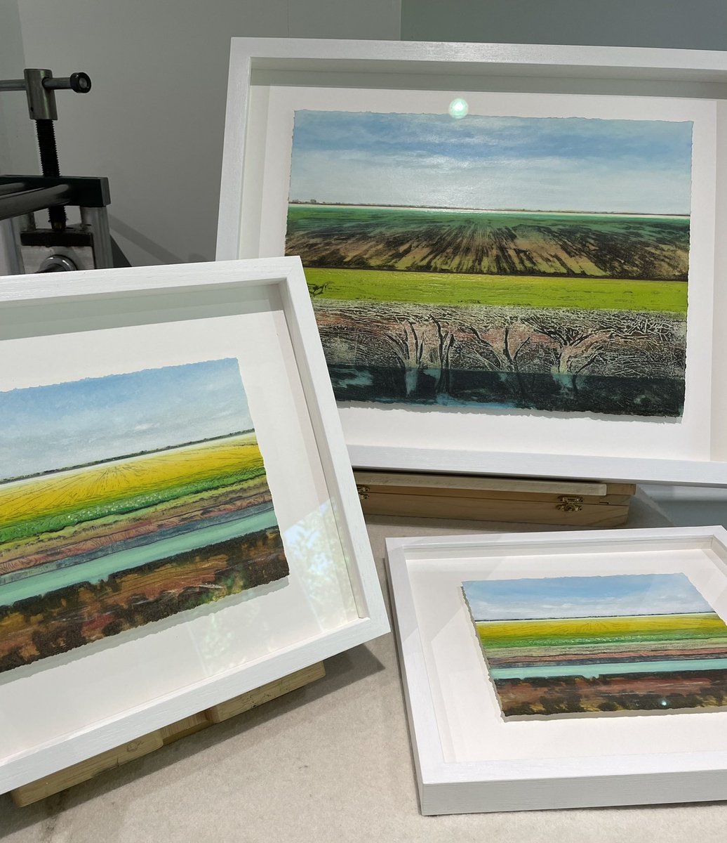 New framed prints ready for my last <a href="/CamOpenStudios/">Cambridge Open Studios</a> weekend! Open 11-6 😎