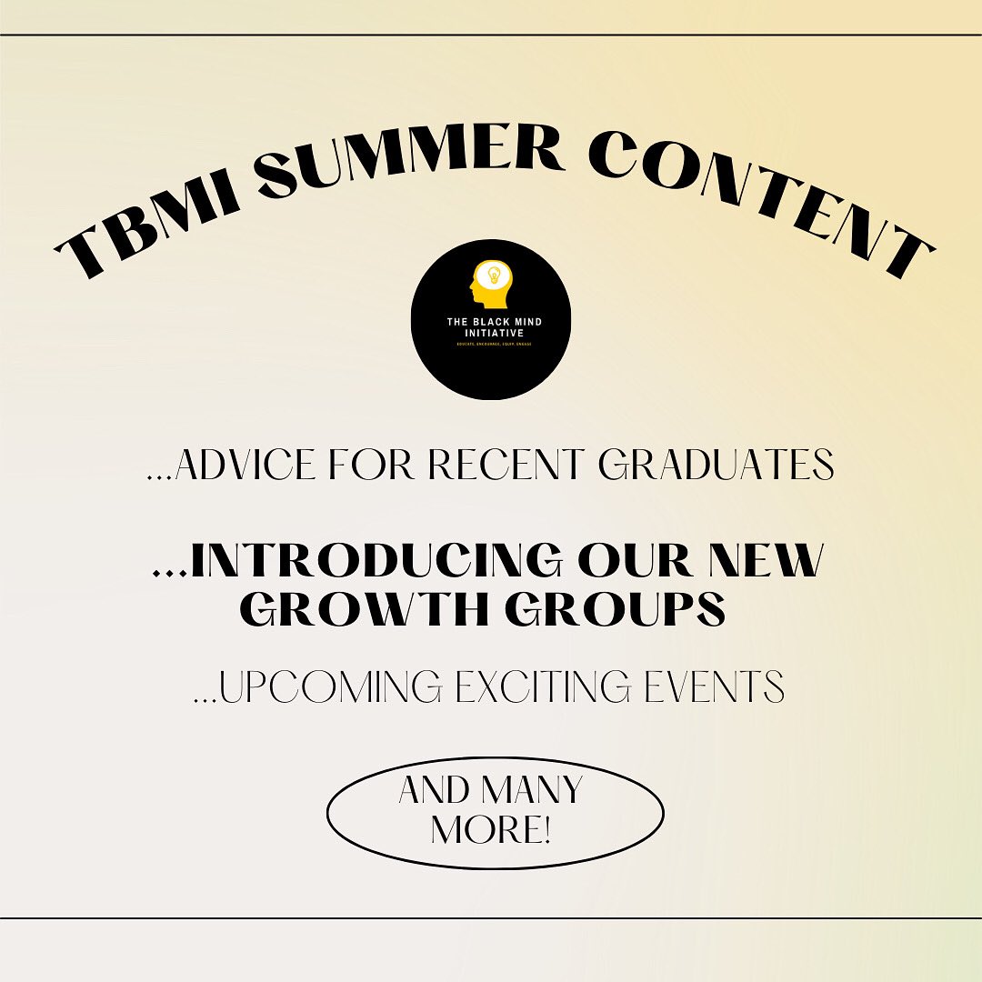 Now that exams are over and summer has began we’ve got some exciting content and events lined up for you guys!  🥳

If you’re looking for any opportunities or advice about next steps after graduating turn our post notifications on!

#mentalhealth #education