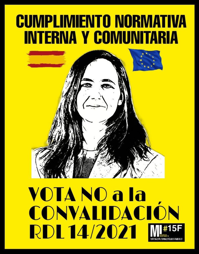 📩El 21 VOTA #NoIcetazo
⚛️POR JUSTICIA 
⚛️POR ÉTICA 
⚛️PORQUE LO MERECEMOS 
⚛️PORQUE NO CUMPLE CON NORMATIVA EUROPEA 
⛔OPES NO son sanción 
⛔20 días NO es disuasoria 
#FijezaYaEsConstitucional 
<a href="/PodemosCongreso/">Podemos Congreso</a> <a href="/ionebelarra/">Ione Belarra</a> <a href="/IreneMontero/">Irene Montero</a> <a href="/PabloEchenique/">Pablo Echenique</a> <a href="/VeraNoelia/">Noelia Vera</a>