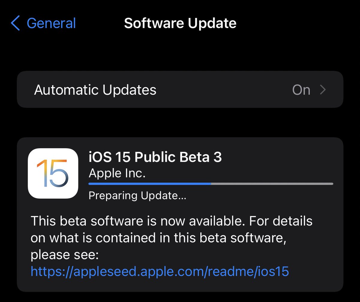 juanpisata's tweet image. #ios15beta3