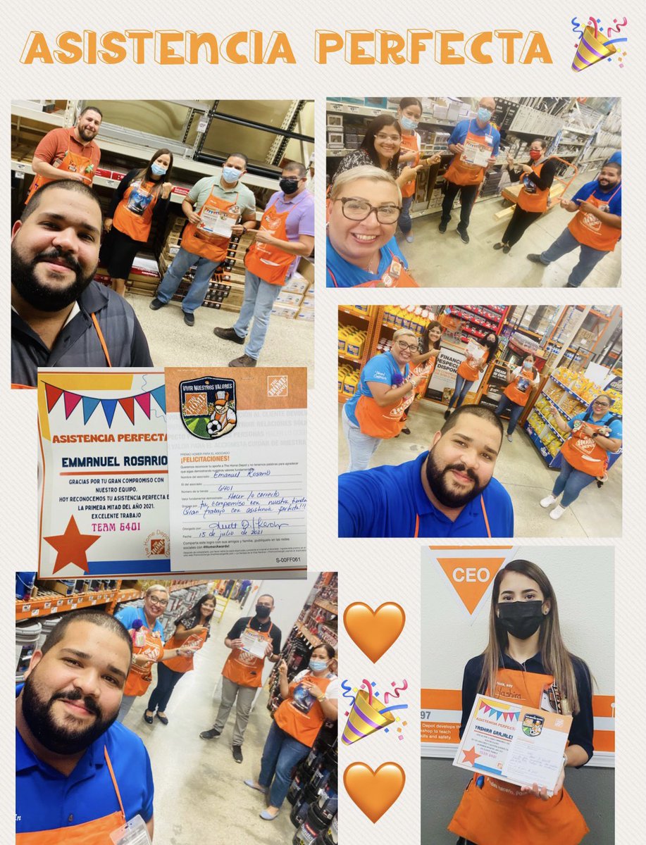 KarolynOc's tweet photo. Reconociendo a nuestros asociados con asistencia perfecta YTD. Gracias a cada uno por su compromiso con la compañía y sus compañeros 🧡 #Team6401 https://t.co/QN82Q7EVoI