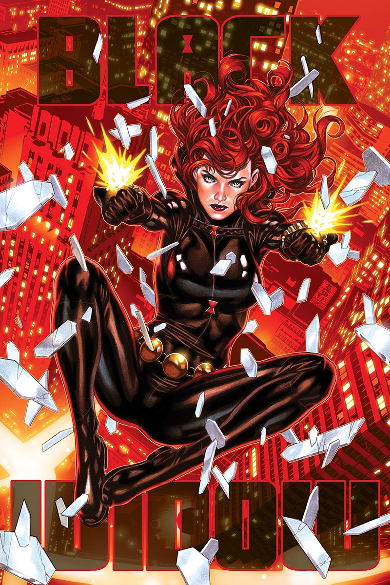 MarkBrooksArt's tweet photo. My variant cover for Black Widow #10. This one is open order but the FOC is coming up so call your retailer to let them know you want a copy. 

Ink wash, acrylic, and pencil on board. #BlackWidow #marvelcomics #MarkBrooks https://t.co/c5bw9shW15