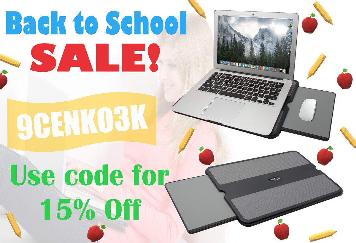 MAXSMART_'s tweet photo. Our back to school sale continues! 
Get ready with our Laptop Lap Pad.
This weekend only~!

Use code 9CENKO3K at checkout
For 15% off!

Shop now: https://t.co/BMs2Lb1MTv

#MAXSMART #Amazon #AmazonPrime #Amazonsale #AmazonDeals #BackToSchool #BacktoSchool2021 #backtoschoolsale # https://t.co/tEtKn7lB7h
