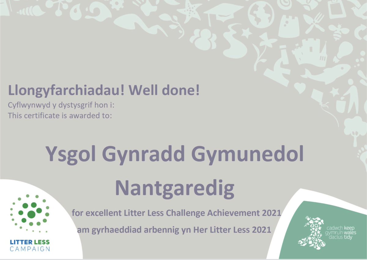 Am newyddion da, i goroni blwyddyn ysgol weithgar!  Llongyfarchiadau i'r Cyngor Eco/Iach am ennill taleb £100 am fideo yn hyrwyddo y neges 'Yn y bin ddyle fe fynd!" <a href="/EcoSchoolsWales/">Eco-Schools Wales</a> <a href="/ysgoliachsirgar/">Ysgol Iach Sir Gâr</a> What a lovely end to a productive year for the Eco council! 👏Congratulations!