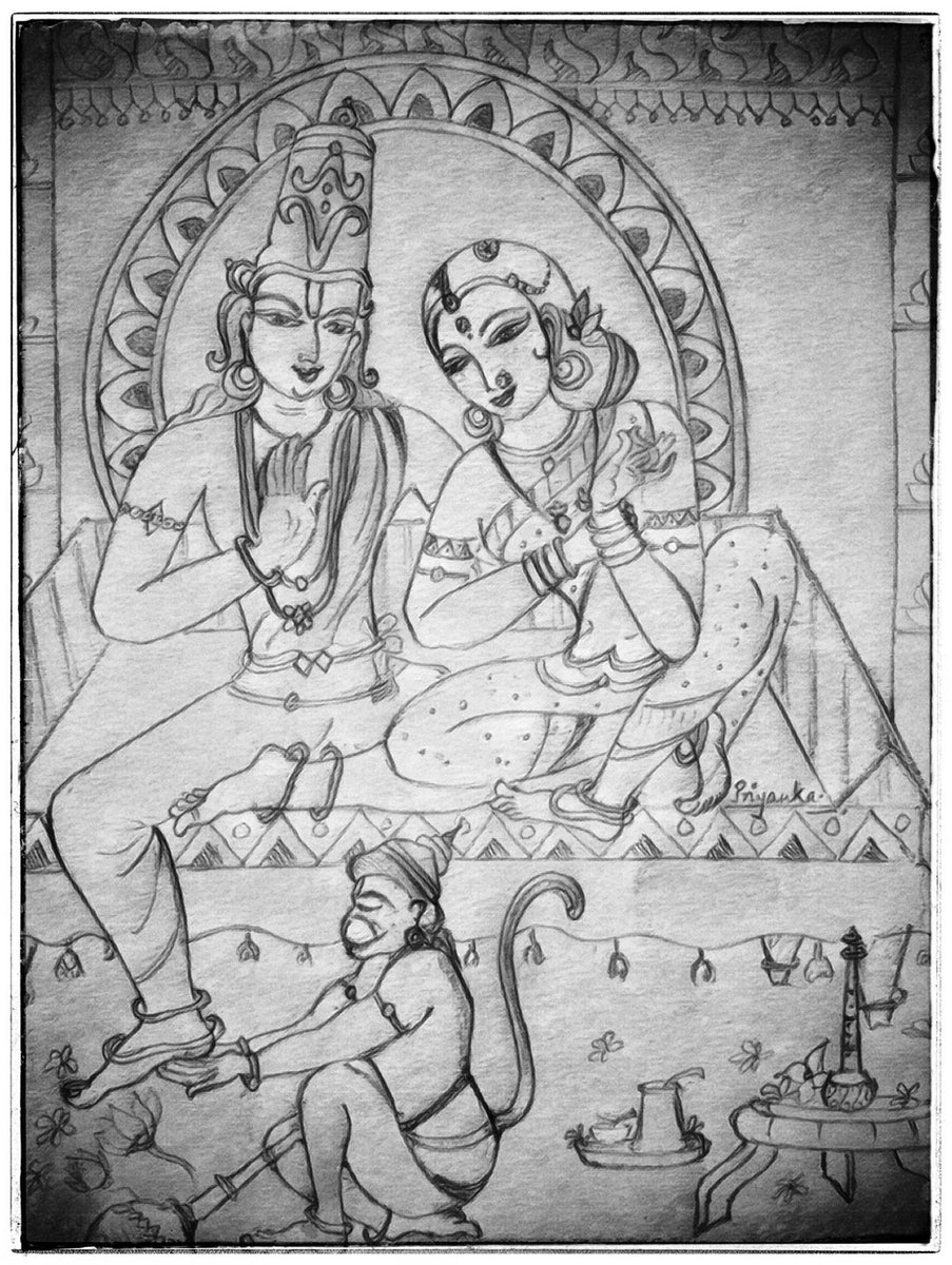 unobvioustruth's tweet photo. सियाराम मय सब जग जानी करहुं प्रणाम जोरि जुग पानी
 
 #sketch #art #devotion https://t.co/YOZ1QhPpga