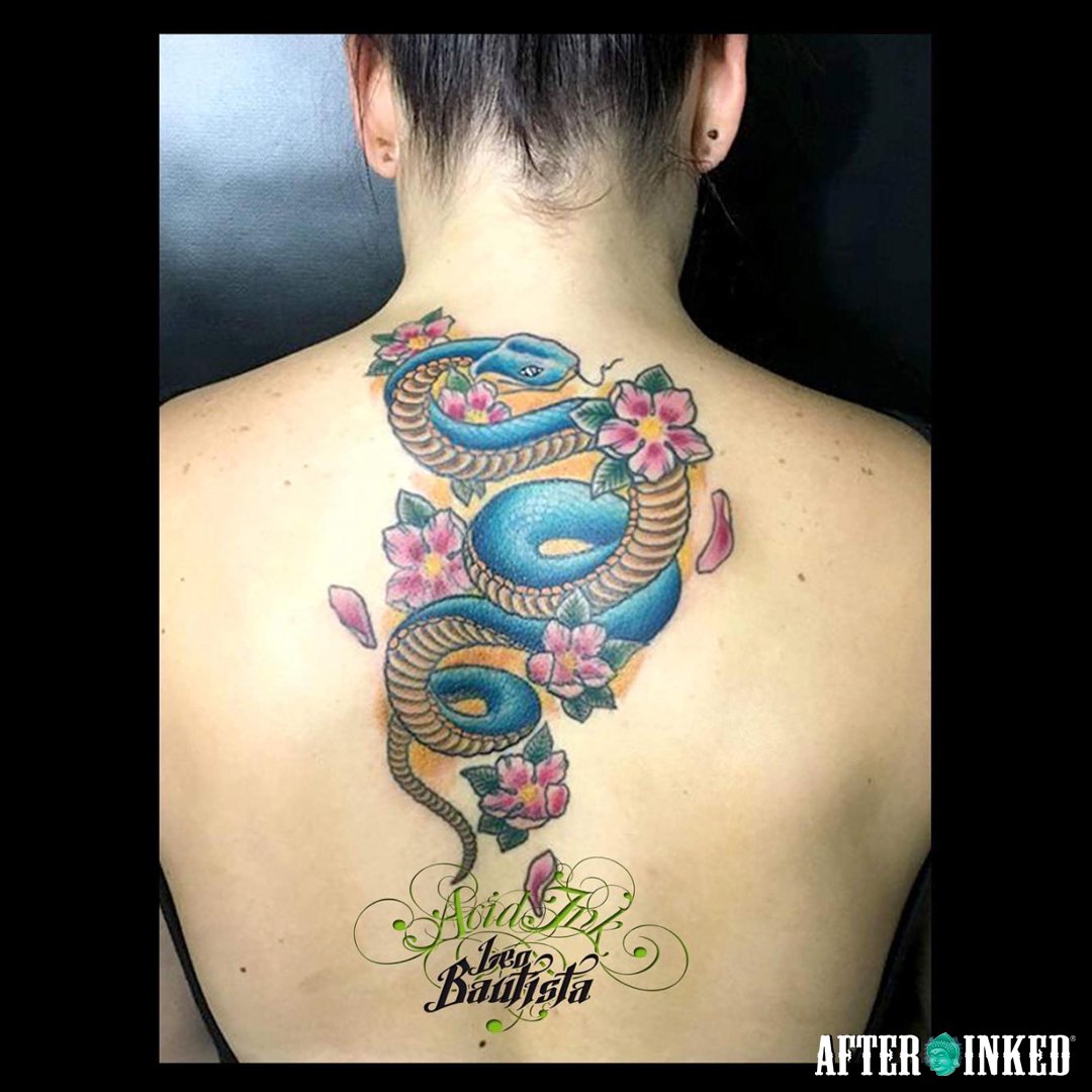 AfterInked's tweet photo. World Snake Day, let's take care of and protect this great and beautiful animal. #WorldSnakeDay #SnakeDay #Snake #afterinked #proudusers #formulatedforperfection #afterinkedeveryday #tattooaftercare #vegan #reptile #reptiles #snaketattoos #aaron_tatau #leoacid #toriteratism https://t.co/mbcgxp4UCM