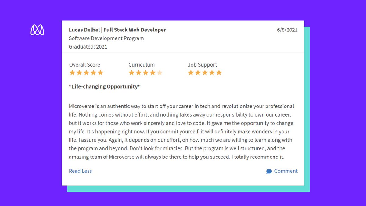 tigamadou's tweet image. #RT @microverseinc: &quot;Life-changing opportunity&quot;🙌

We love hearing about our student&apos;s experiences at Microverse. Here&apos;s what Microverse student Lucas had to say about the program👇

#learnwithmicroverse #programmingisfun #codinglife